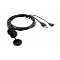 USB & 3.5mm A/V AUX 3-Foot Extension Cable with Waterproof Cap