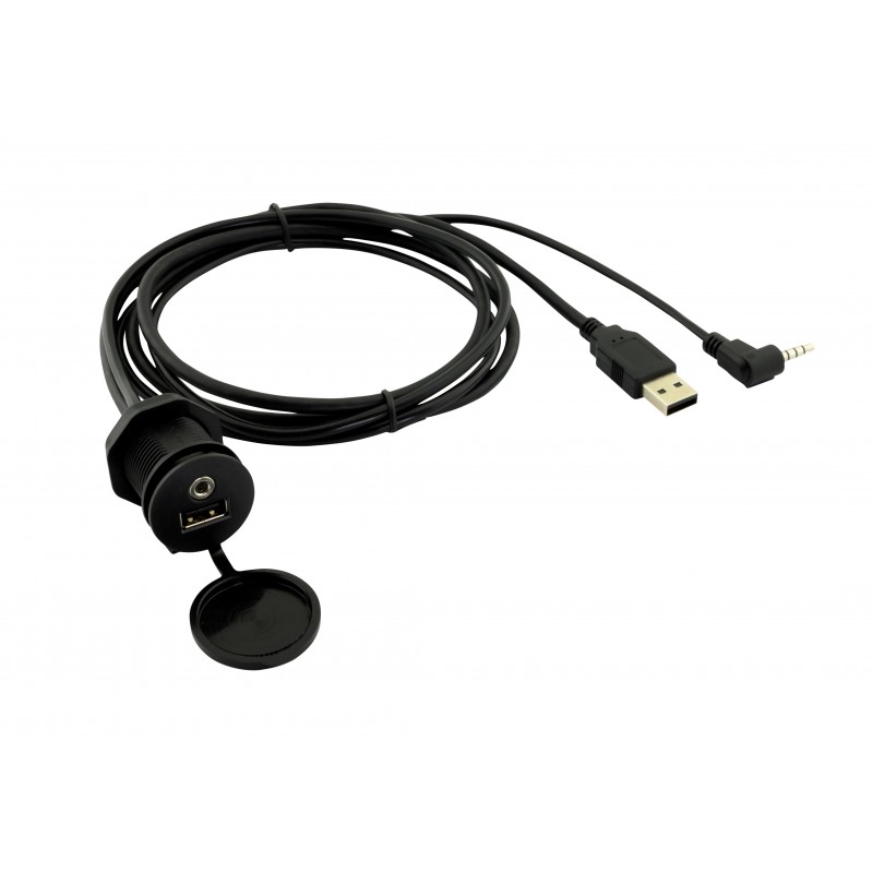 Dykker slå announcer USB & 3.5mm A/V AUX 3-Foot Extension Cable with Waterproof Cap - PAC