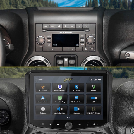 RadioPRO Advanced Installation Kit with Integrated Controls For Jeep Wrangler JK