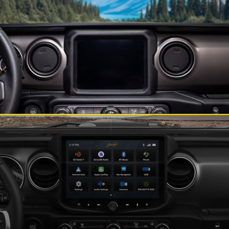 RadioPRO Advanced Installation Kit with Integrated Controls For Jeep Wrangler JL and Gladiator JT